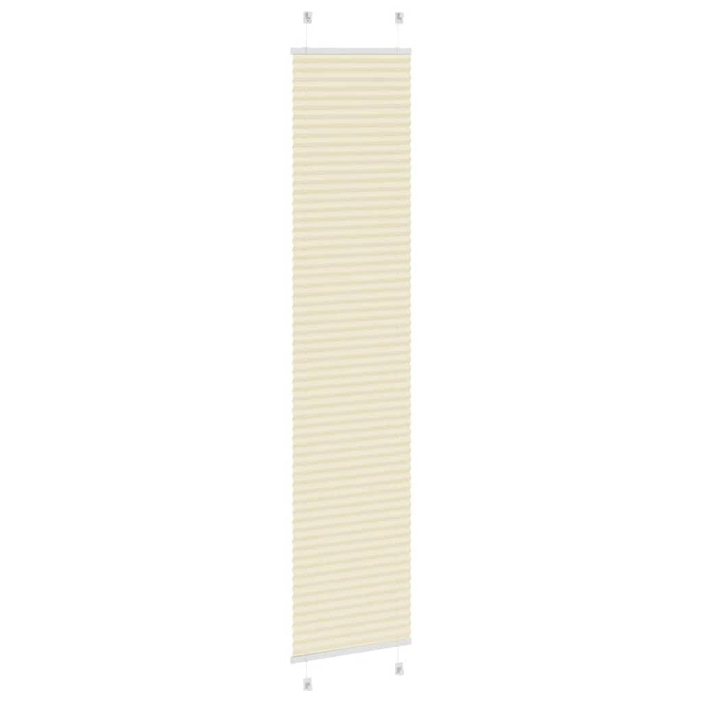 vidaXL Plissee Creme 50x200 cm Stoffbreite 49,4 cm Polyester