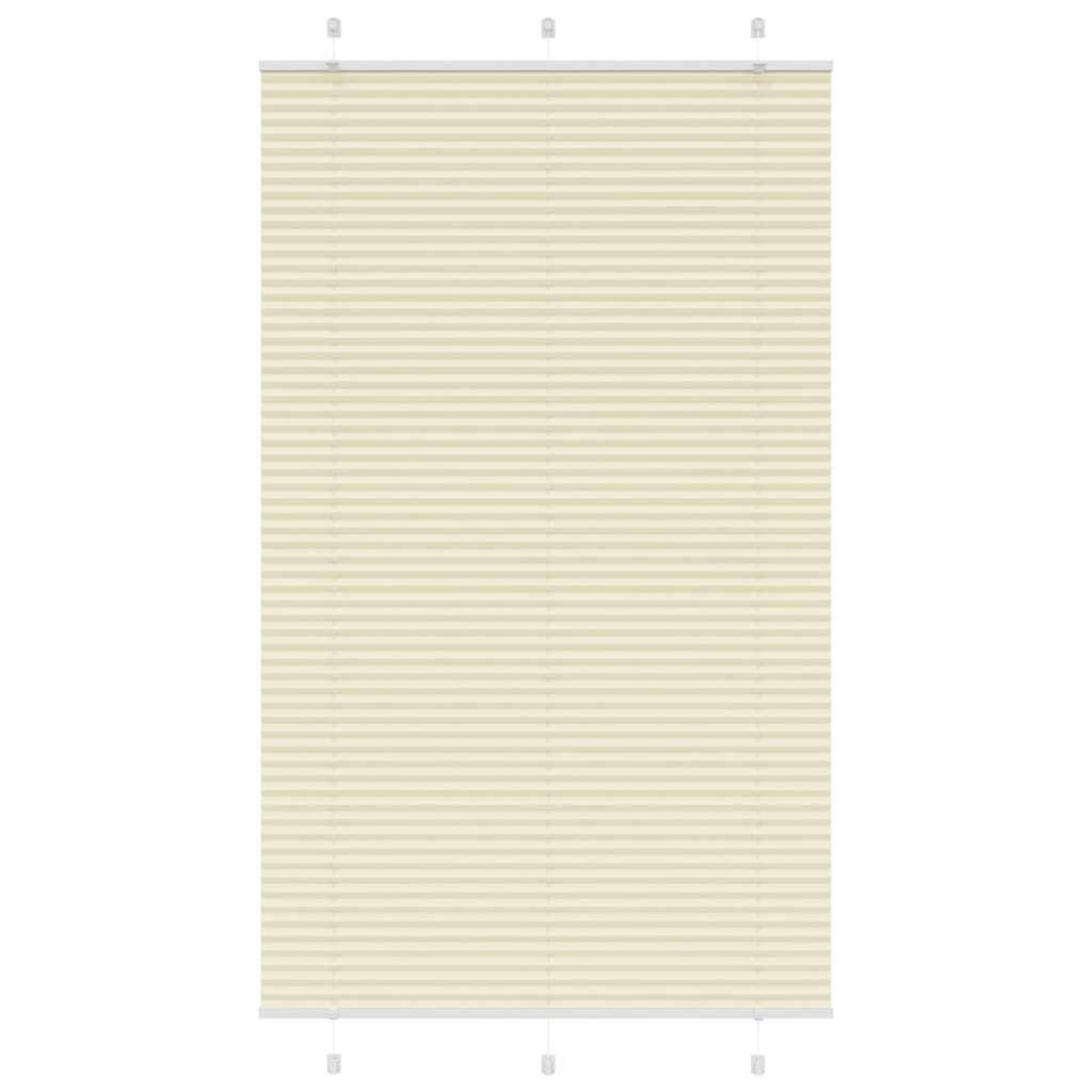 vidaXL Plissee Creme 120x200 cm Stoffbreite 119,4 cm Polyester