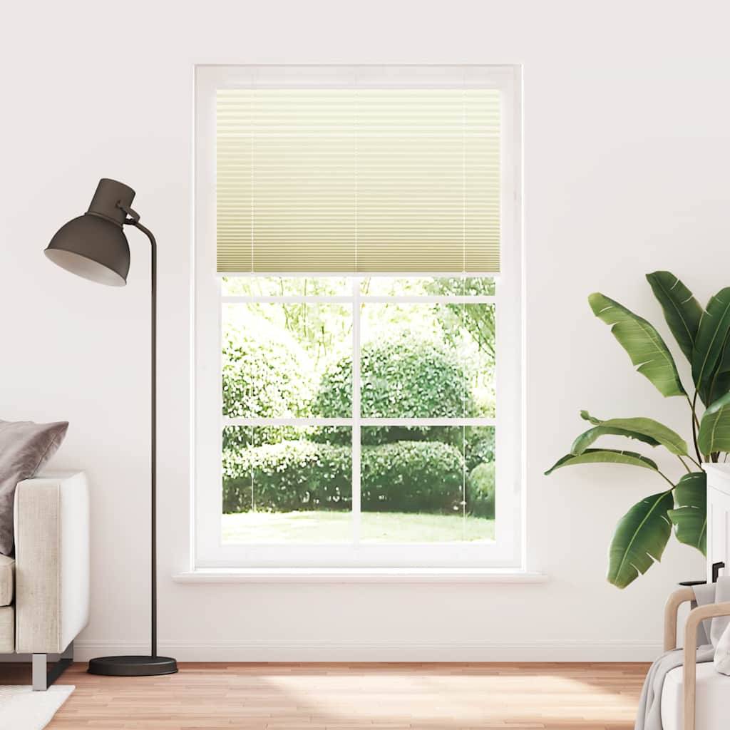vidaXL Plissee Creme 120x200 cm Stoffbreite 119,4 cm Polyester