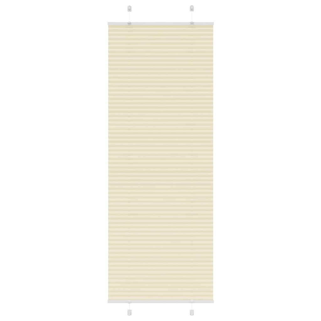 vidaXL Plissee Creme 75x200 cm Stoffbreite 74,4 cm Polyester