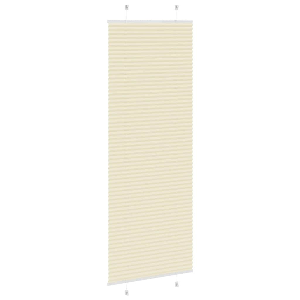 vidaXL Plissee Creme 70x200 cm Stoffbreite 69,4 cm Polyester