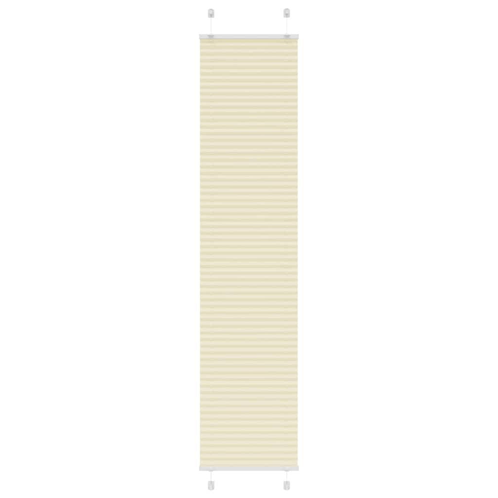 vidaXL Plissee Creme 40x200 cm Stoffbreite 39,4 cm Polyester