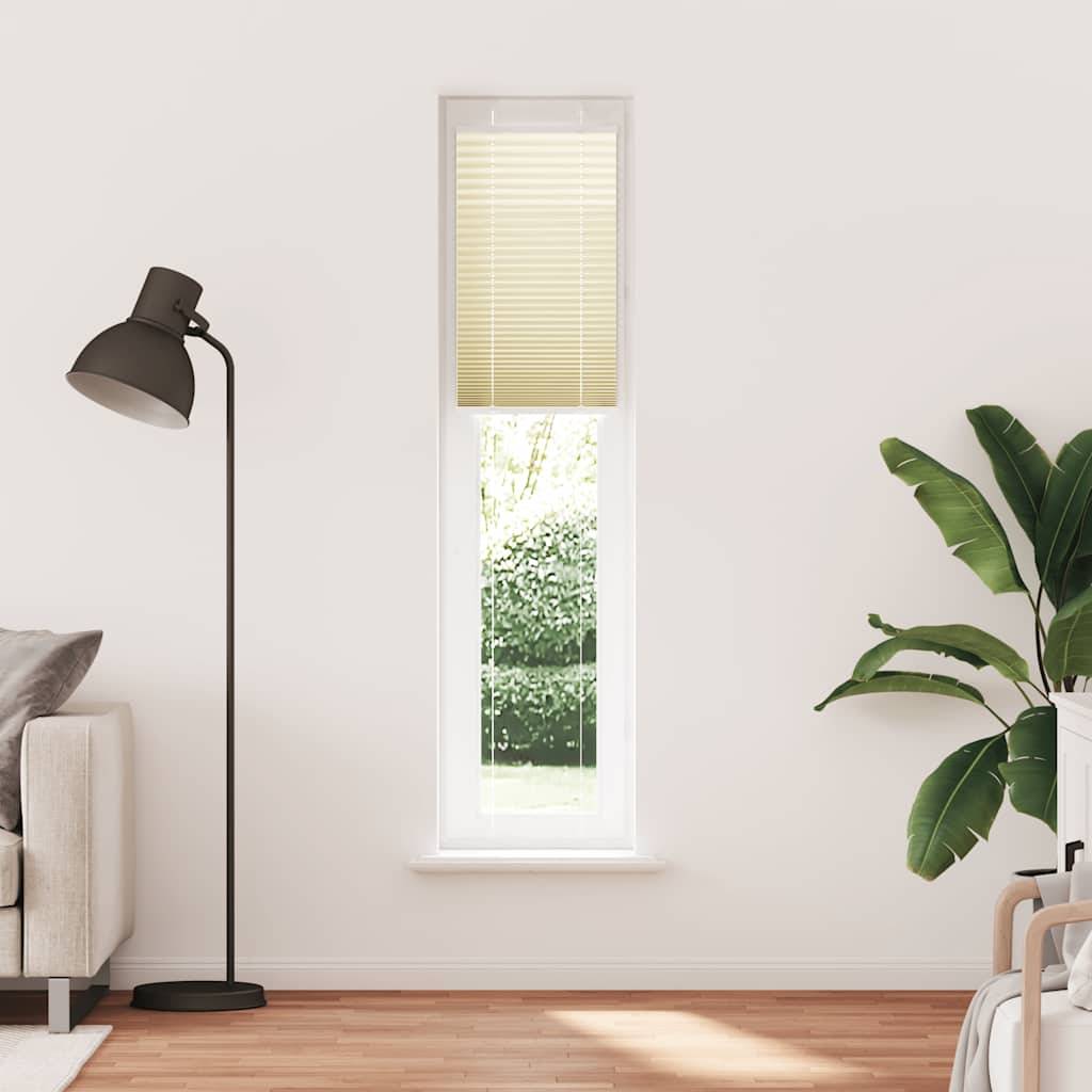 vidaXL Plissee Creme 40x200 cm Stoffbreite 39,4 cm Polyester