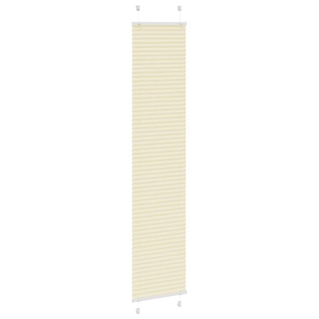 vidaXL Plissee Creme 40x200 cm Stoffbreite 39,4 cm Polyester