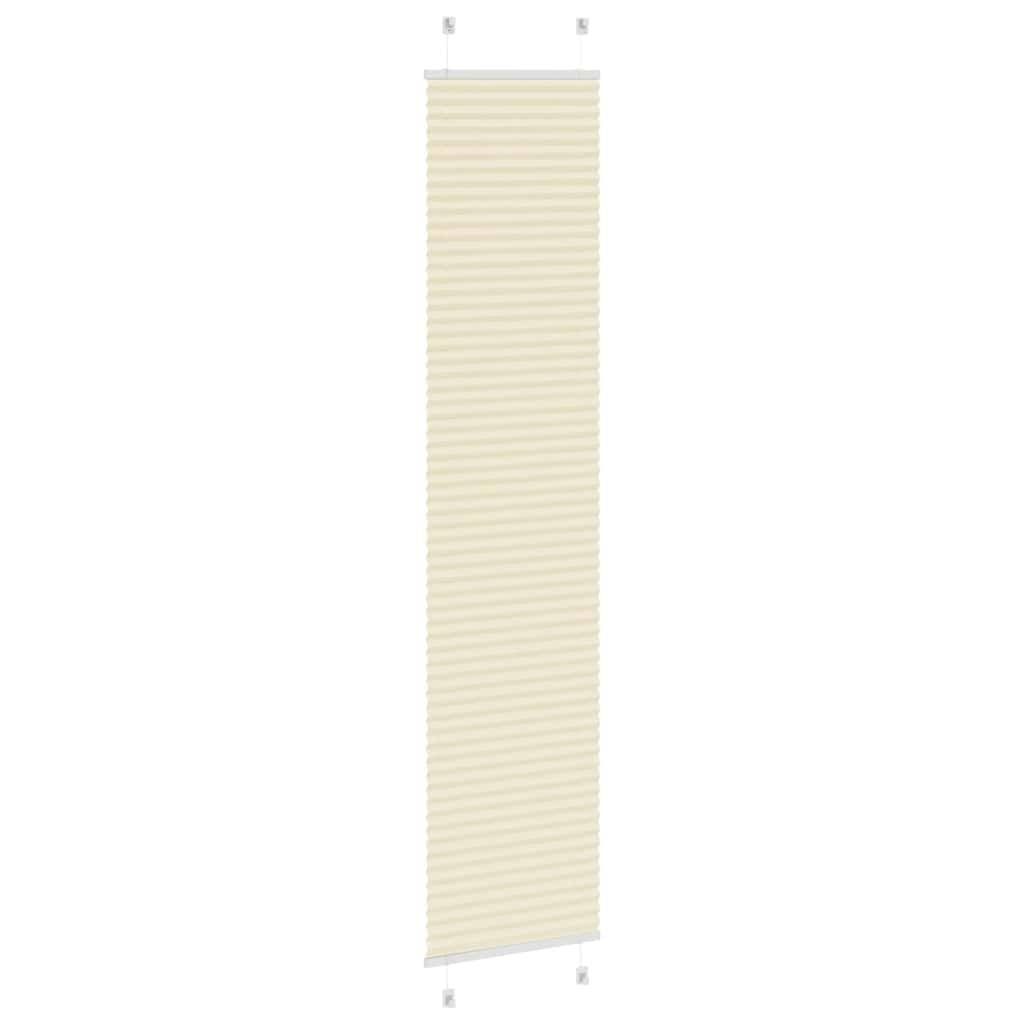 vidaXL Plissee Creme 40x200 cm Stoffbreite 39,4 cm Polyester