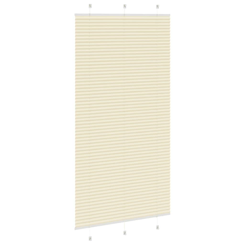 vidaXL Plissee Creme 110x200 cm Stoffbreite 109,4 cm Polyester