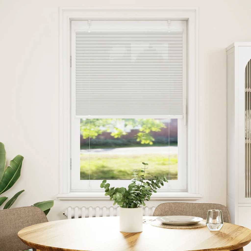 vidaXL Plissee Hellgrau 80x150 cm Stoffbreite 79,4 cm Polyester
