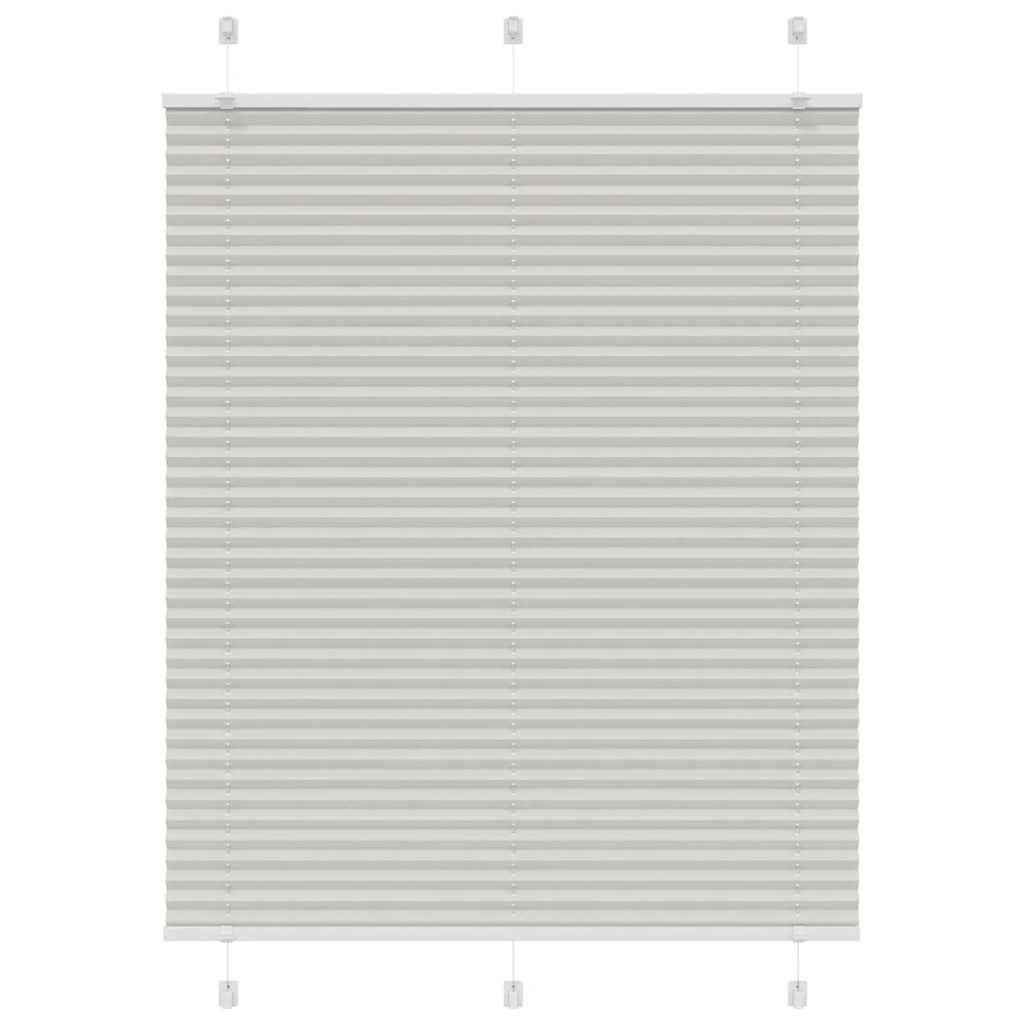 vidaXL Plissee Hellgrau 105x150 cm Stoffbreite 104,4 cm Polyester