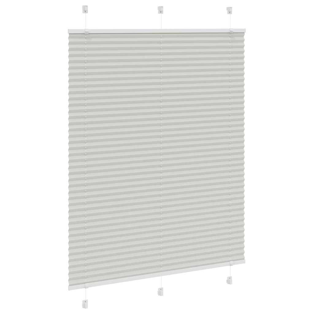 vidaXL Plissee Hellgrau 110x100 cm Stoffbreite 109,4 cm Polyester