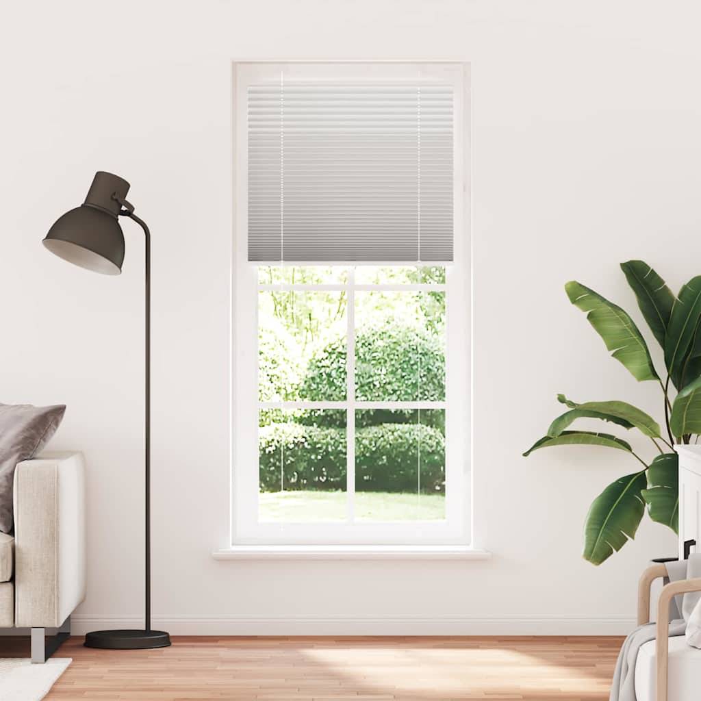 vidaXL Plissee Hellgrau 90x200 cm Stoffbreite 89,4 cm Polyester
