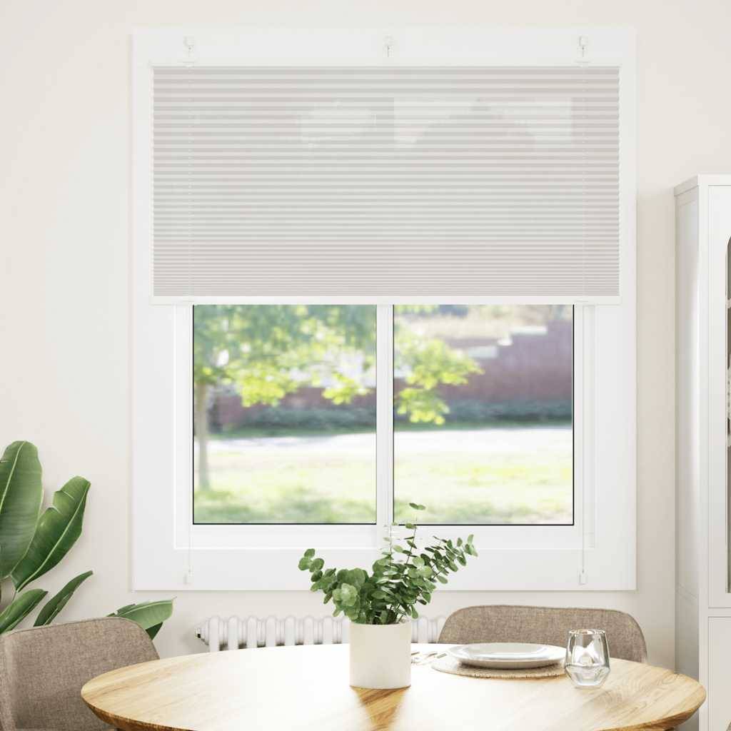 vidaXL Plissee Hellgrau 120x100 cm Stoffbreite 119,4 cm Polyester