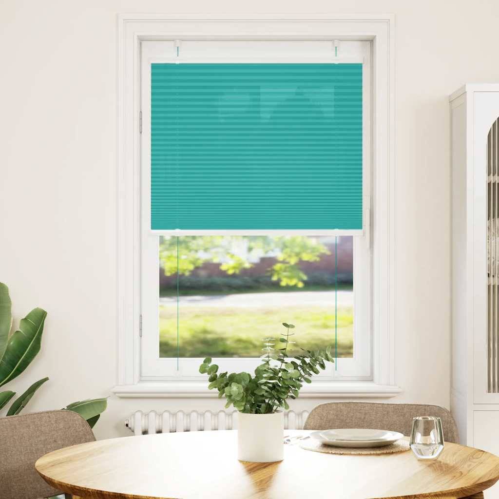 vidaXL Plissee Petrolgrün 75x100 cm Stoffbreite 74,4 cm Polyester