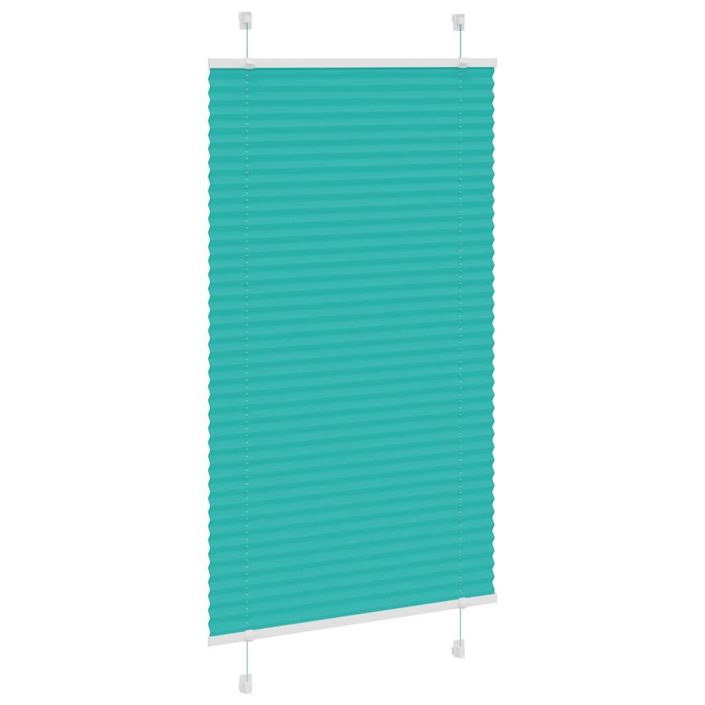 vidaXL Plissee Petrolgrün 80x100 cm Stoffbreite 79,4 cm Polyester