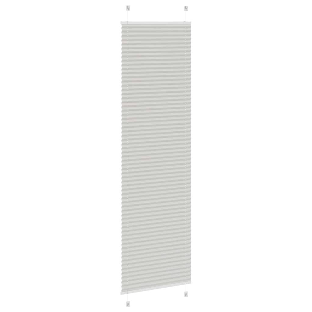 vidaXL Plissee Hellgrau 55x200 cm Stoffbreite 54,4 cm Polyester