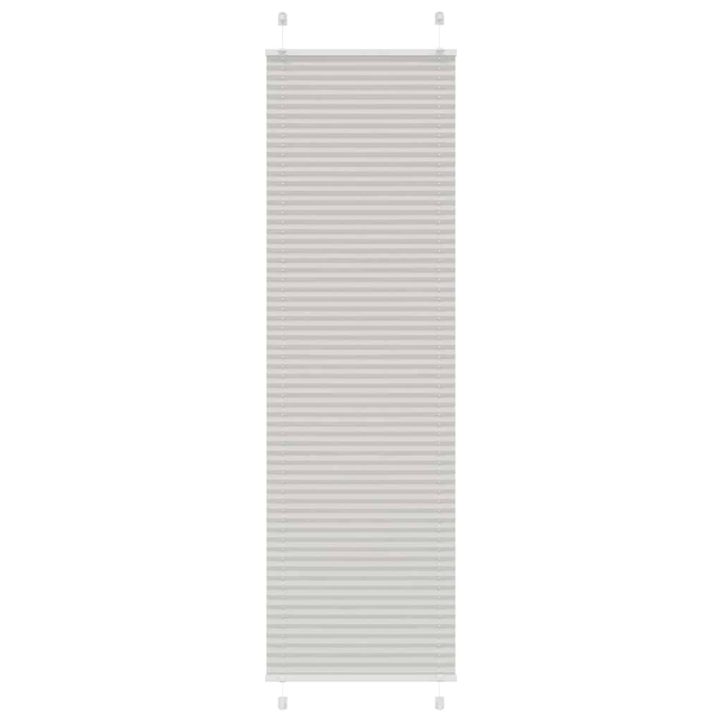 vidaXL Plissee Hellgrau 55x200 cm Stoffbreite 54,4 cm Polyester
