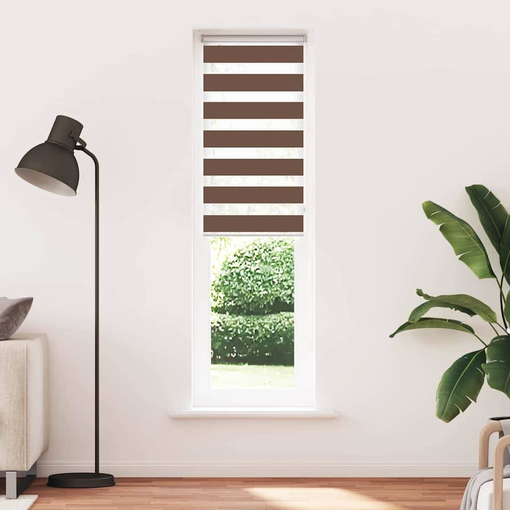 vidaXL Zebrarollo Braun 65x200 cm Stoffbreite 60,9 cm Polyester