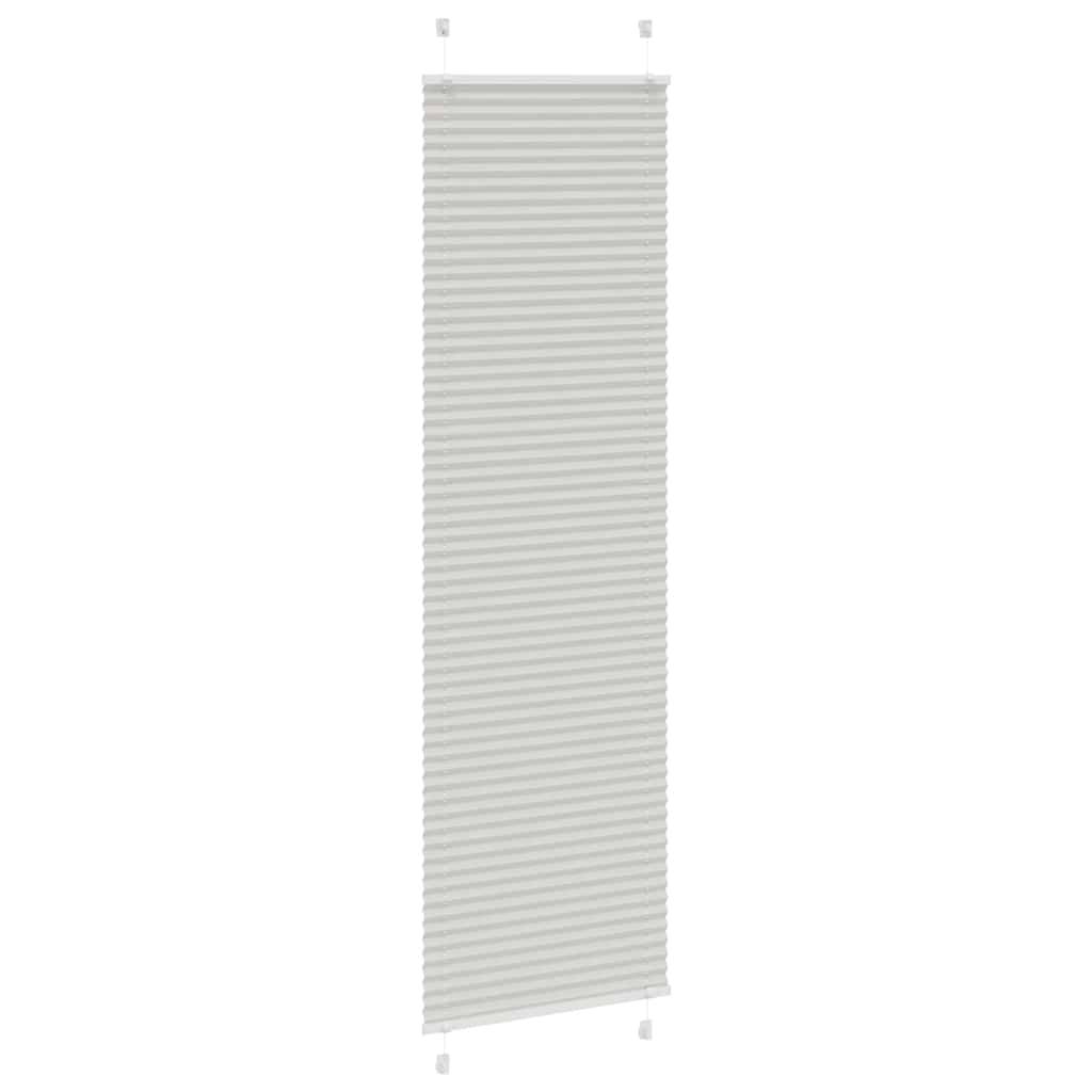 vidaXL Plissee Hellgrau 65x200 cm Stoffbreite 64,4 cm Polyester