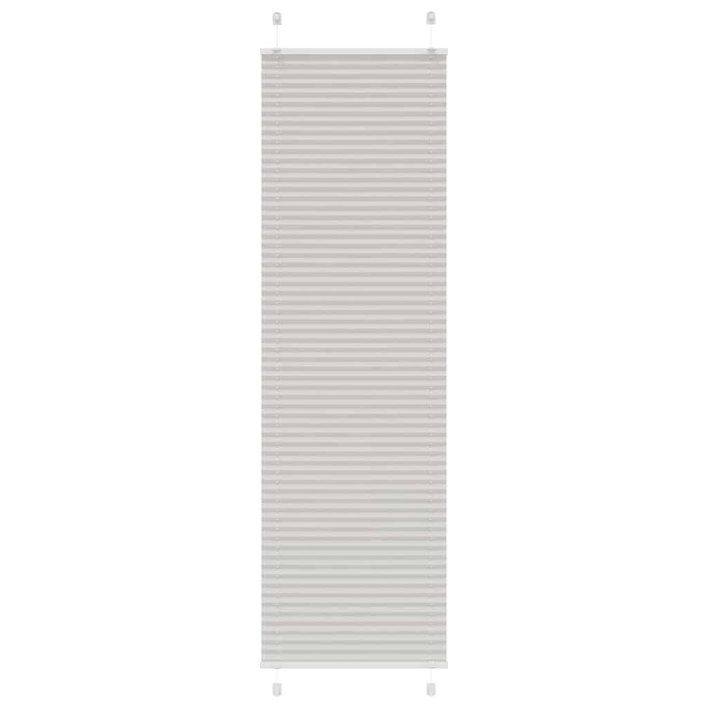 vidaXL Plissee Hellgrau 65x200 cm Stoffbreite 64,4 cm Polyester
