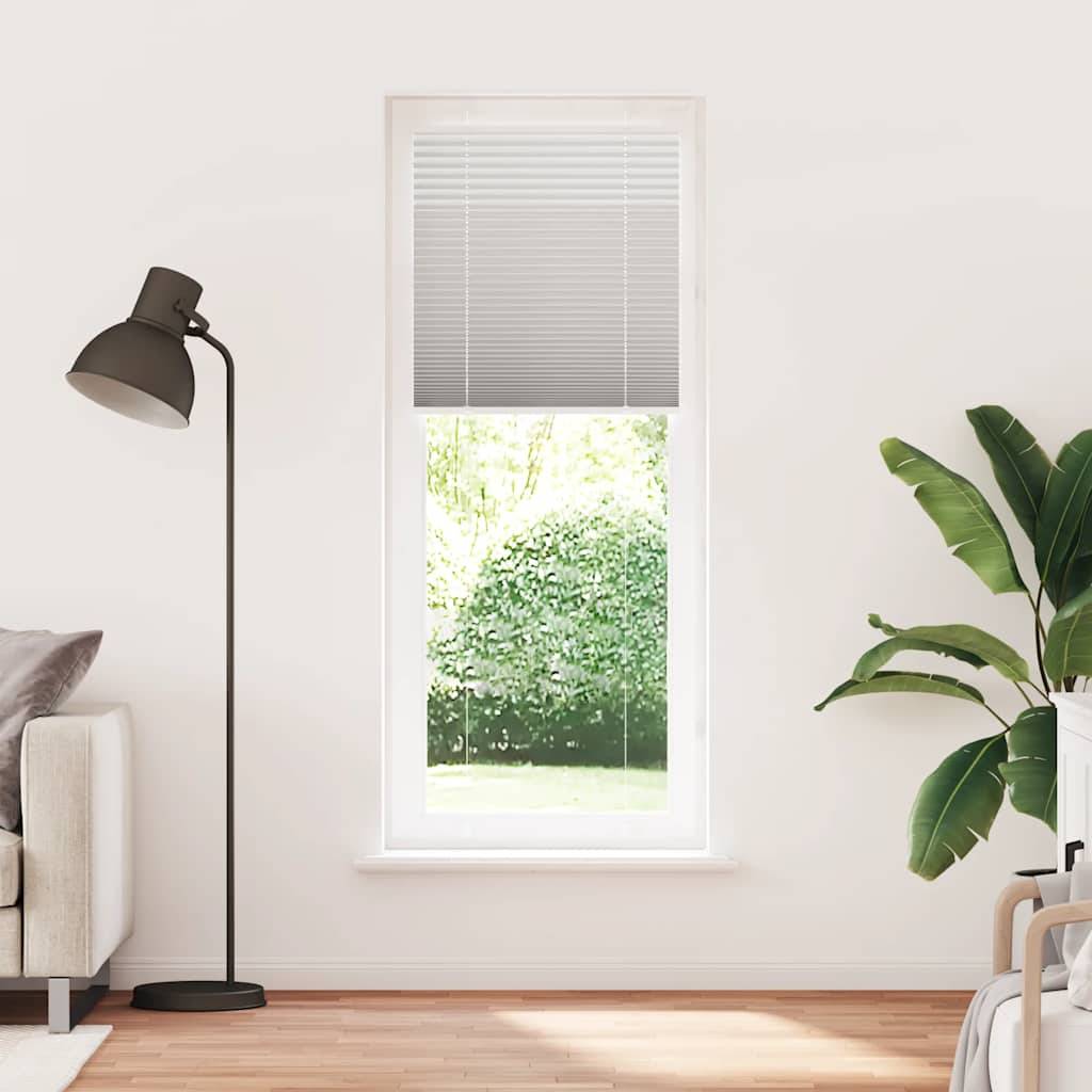 vidaXL Plissee Hellgrau 70x200 cm Stoffbreite 69,4 cm Polyester