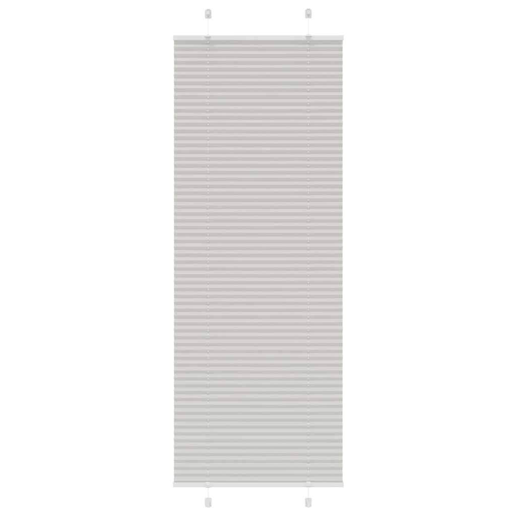 vidaXL Plissee Hellgrau 80x200 cm Stoffbreite 79,4 cm Polyester