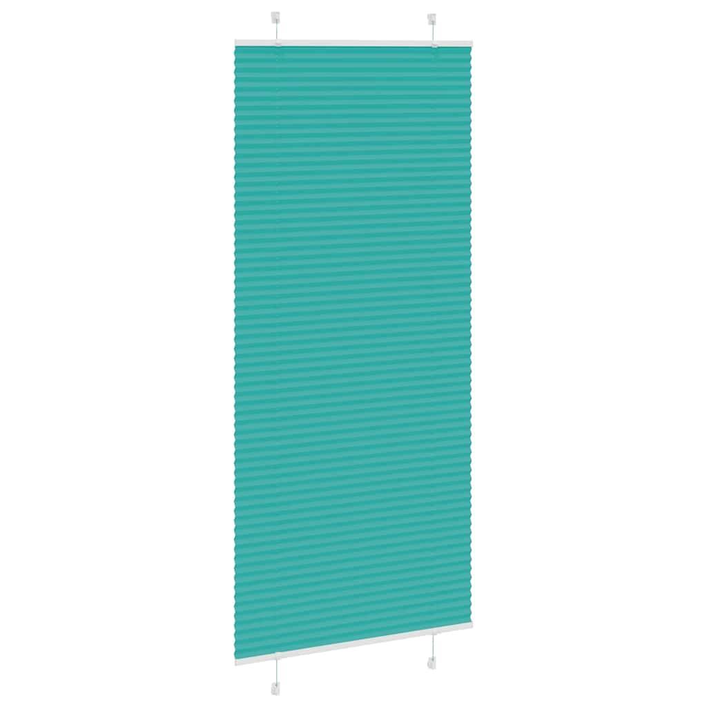 vidaXL Plissee Petrolgrün 90x200 cm Stoffbreite 89,4 cm Polyester