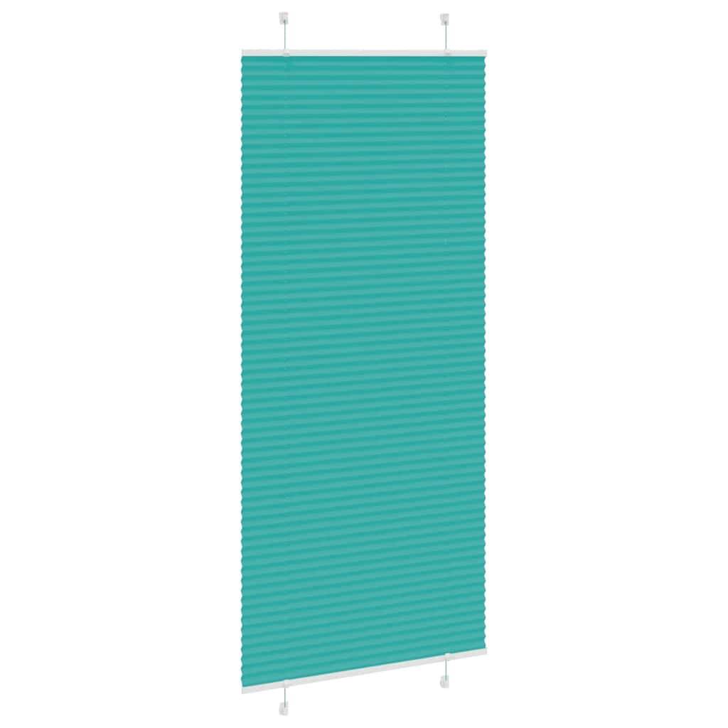 vidaXL Plissee Petrolgrün 90x200 cm Stoffbreite 89,4 cm Polyester