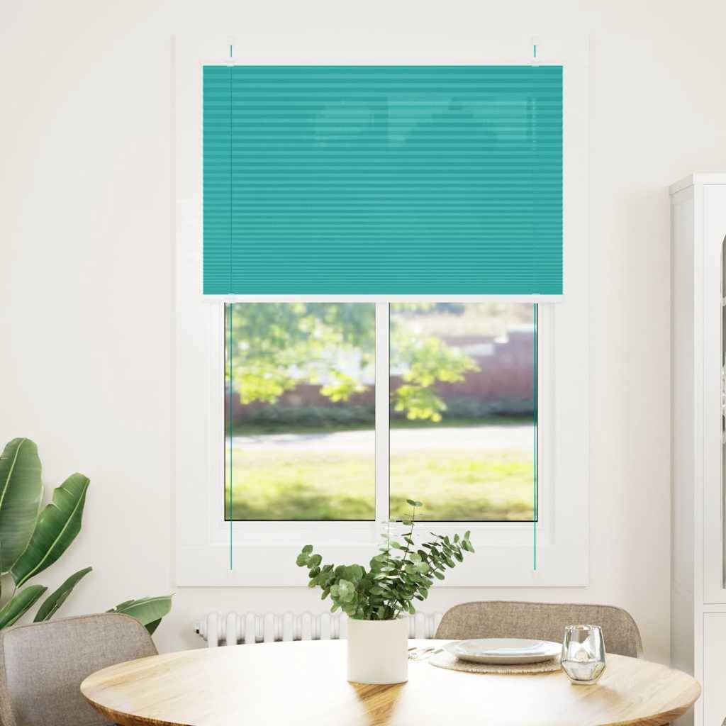 vidaXL Plissee Petrolgrün 85x150 cm Stoffbreite 84,4 cm Polyester