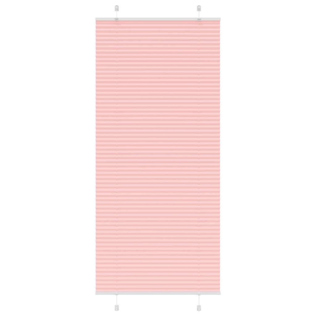 vidaXL Plissee Rosa 90x200 cm Stoffbreite 89,4 cm Polyester