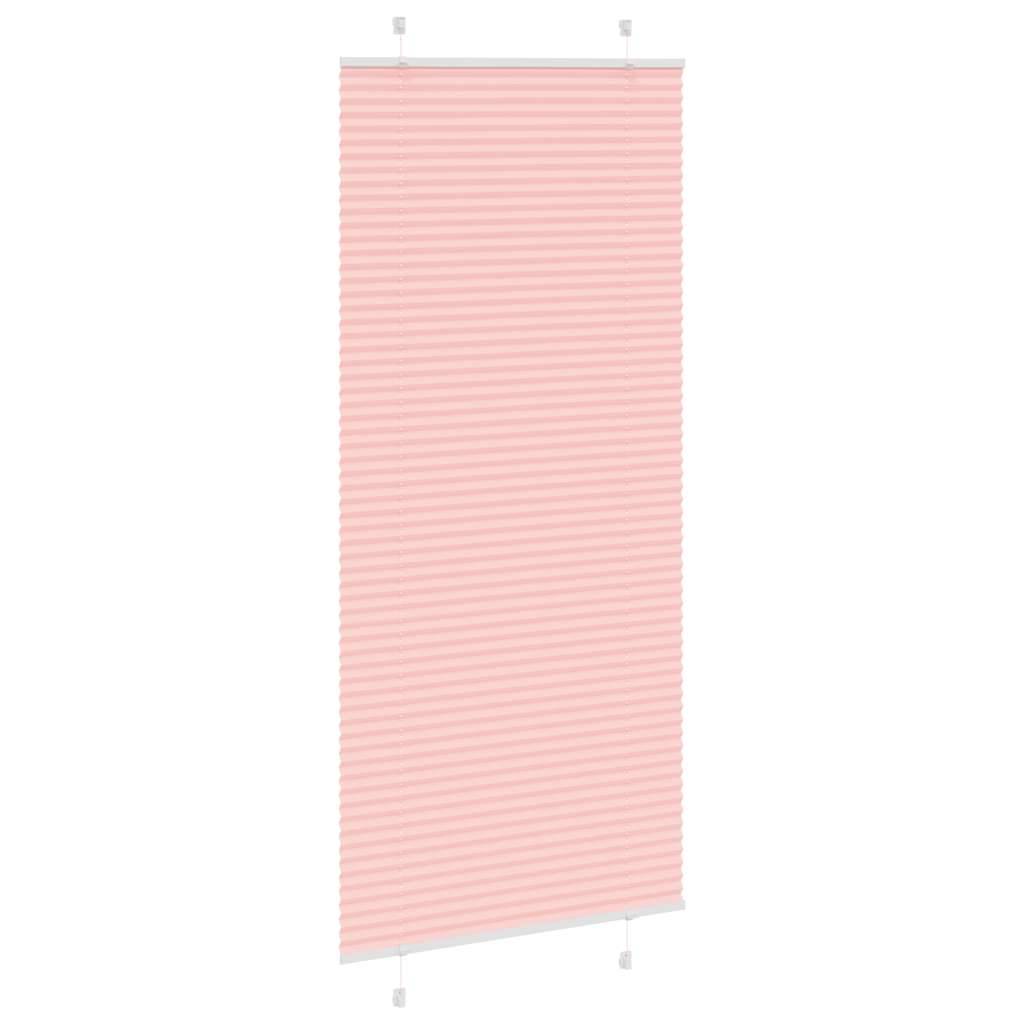 vidaXL Plissee Rosa 90x200 cm Stoffbreite 89,4 cm Polyester