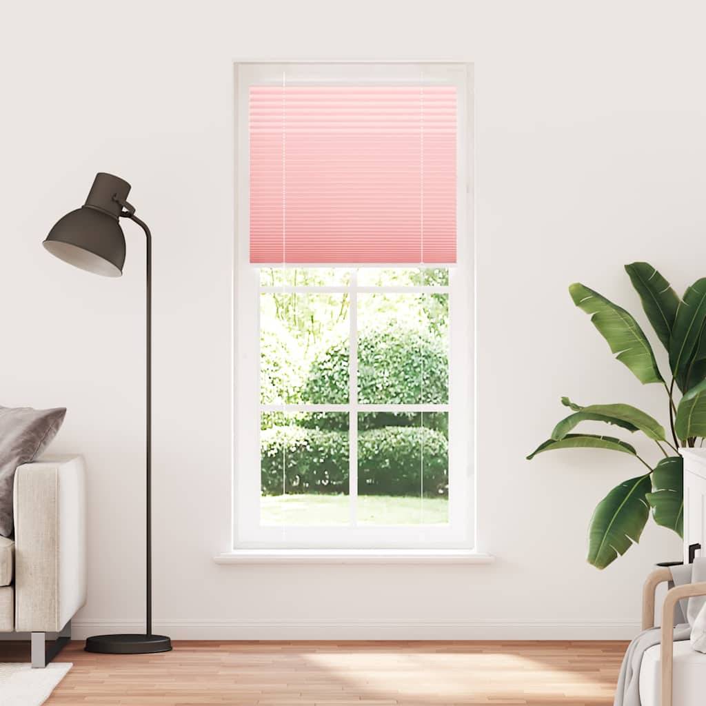 vidaXL Plissee Rosa 90x200 cm Stoffbreite 89,4 cm Polyester