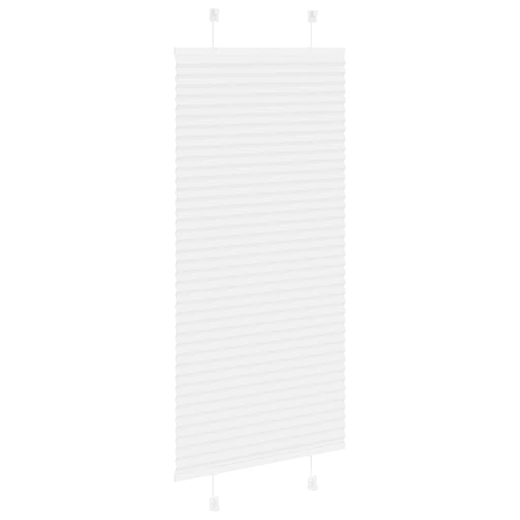 vidaXL Plissee Weiß 55x100 cm Stoffbreite 54,4 cm Polyester