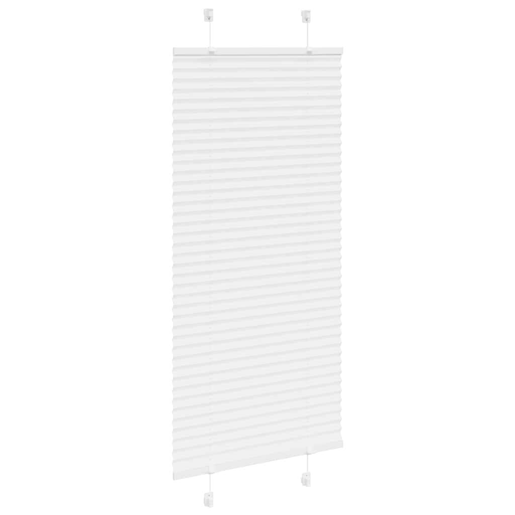 vidaXL Plissee Weiß 65x100 cm Stoffbreite 64,4 cm Polyester