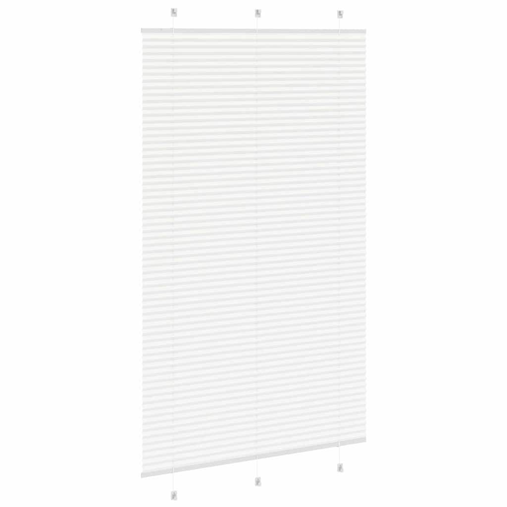 vidaXL Plissee Weiß 120x200 cm Stoffbreite 119,4 cm Polyester