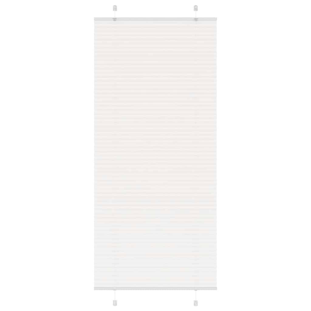 vidaXL Plissee Weiß 85x200 cm Stoffbreite 84,4 cm Polyester