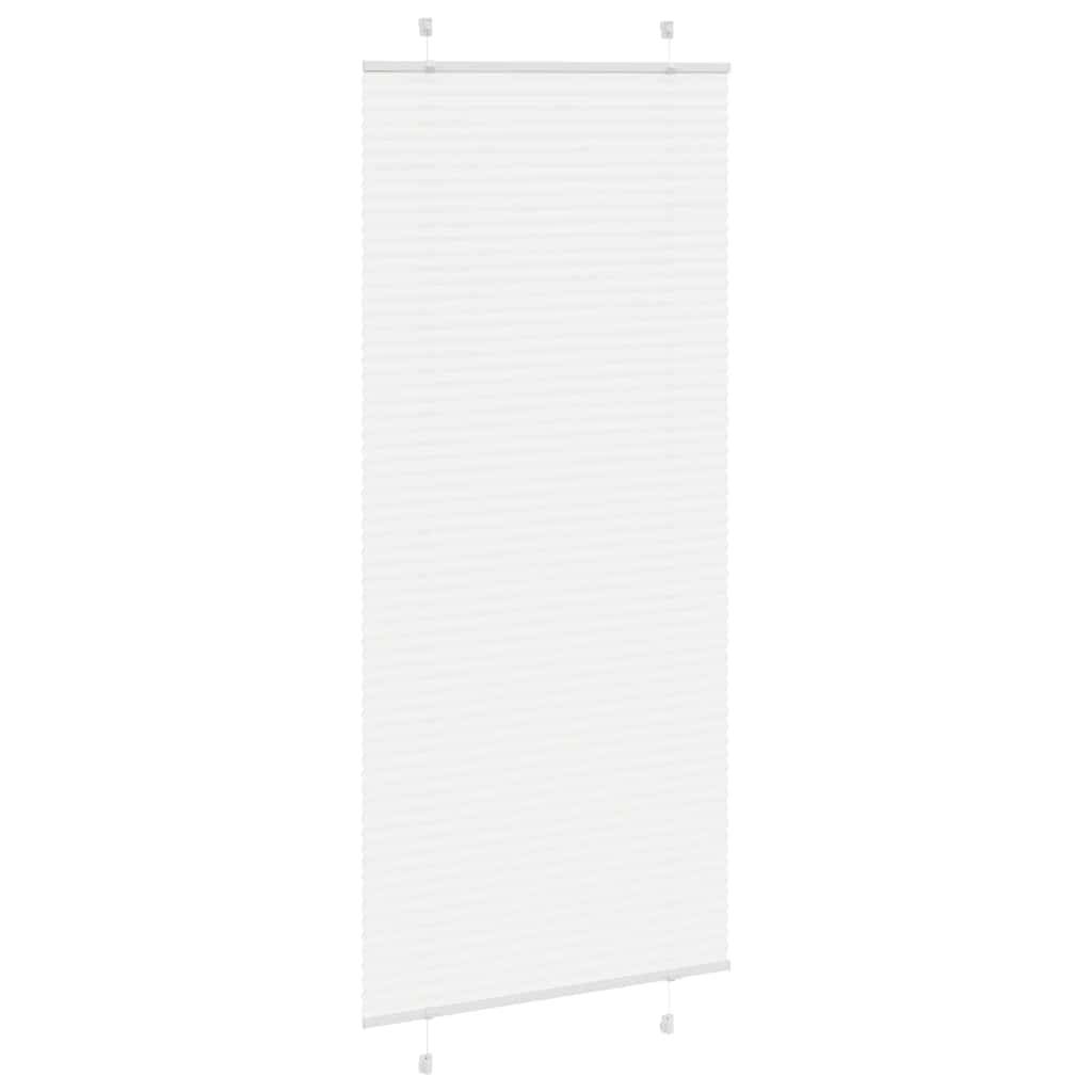 vidaXL Plissee Weiß 85x200 cm Stoffbreite 84,4 cm Polyester
