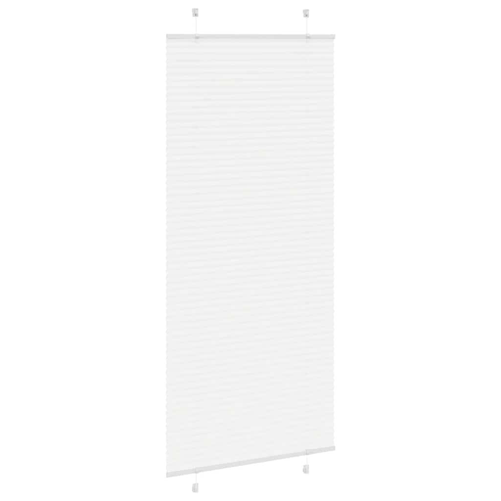vidaXL Plissee Weiß 85x200 cm Stoffbreite 84,4 cm Polyester