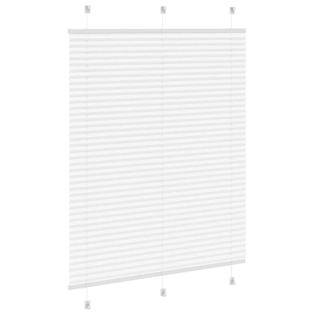 vidaXL Plissee Weiß 110x100 cm Stoffbreite 109,4 cm Polyester