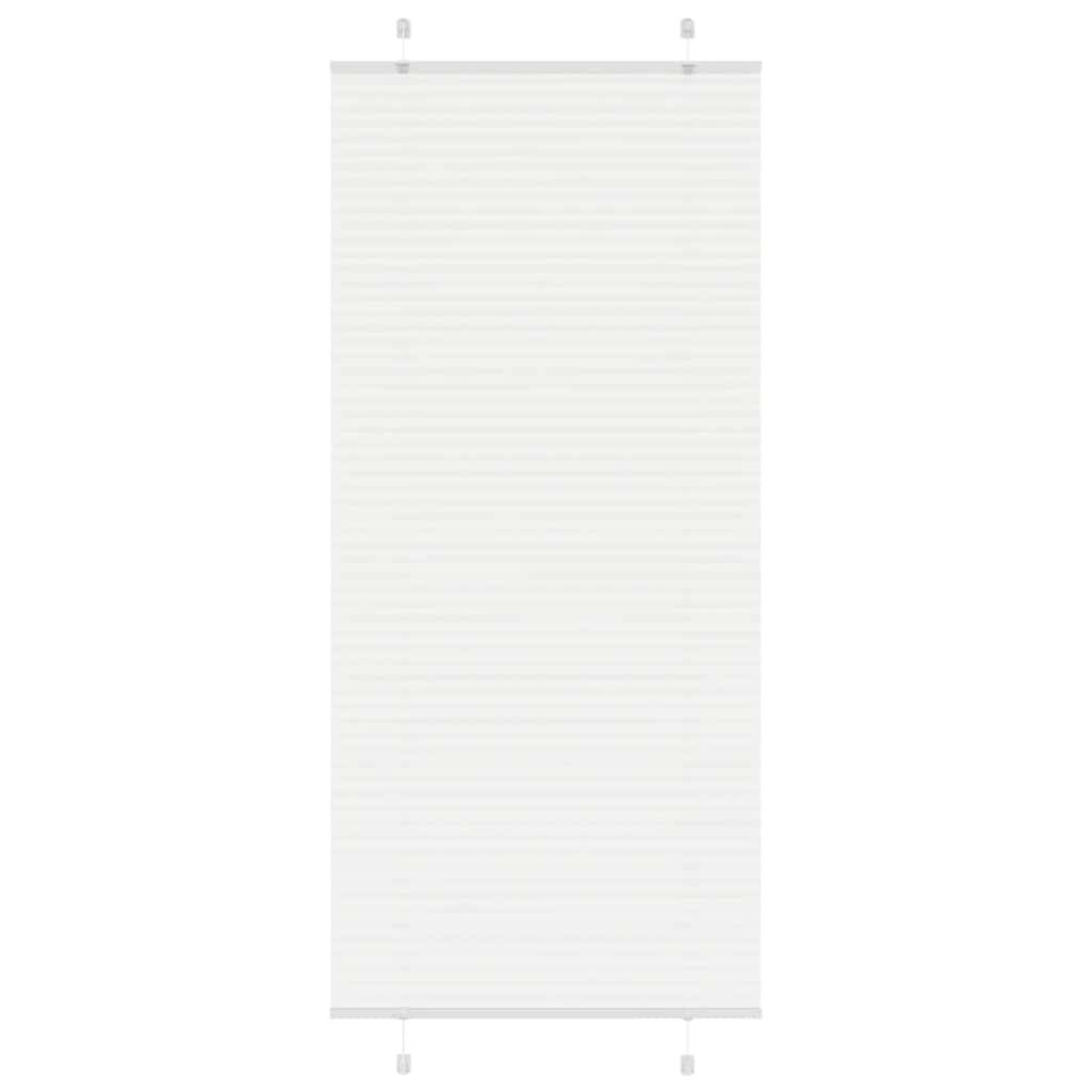 vidaXL Plissee Weiß 90x200 cm Stoffbreite 89,4 cm Polyester