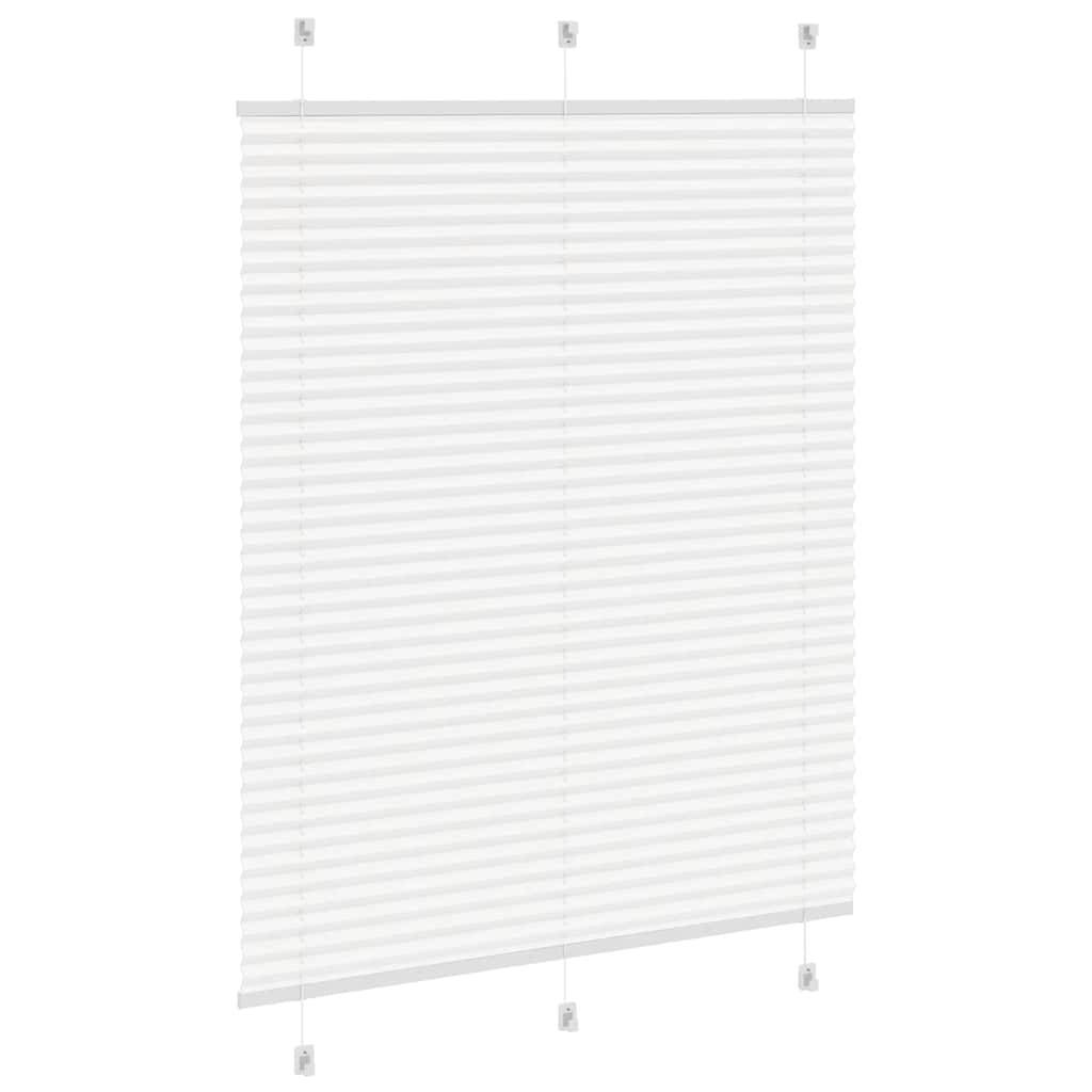 vidaXL Plissee Weiß 110x150 cm Stoffbreite 109,4 cm Polyester