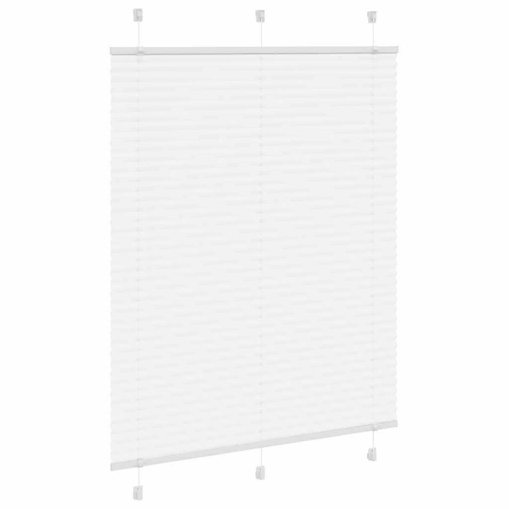 vidaXL Plissee Weiß 110x150 cm Stoffbreite 109,4 cm Polyester