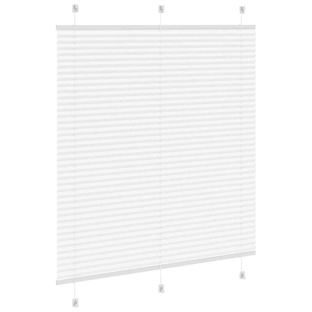 vidaXL Plissee Weiß 115x100 cm Stoffbreite 114,4 cm Polyester