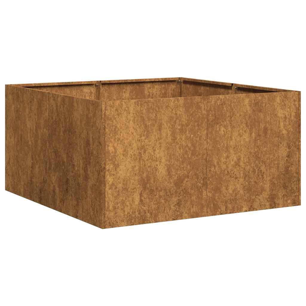 vidaXL Pflanzkübel Rostig 80x80x40 cm Wetterfester Stahl