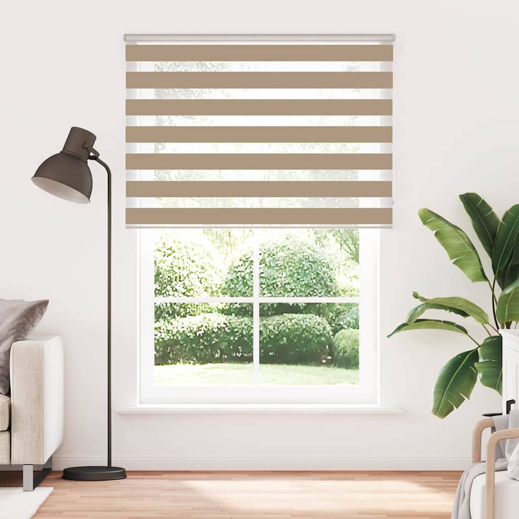 vidaXL Zebrarollo Sandbraun 155x230 cm Stoffbreite 150,9 cm Polyester