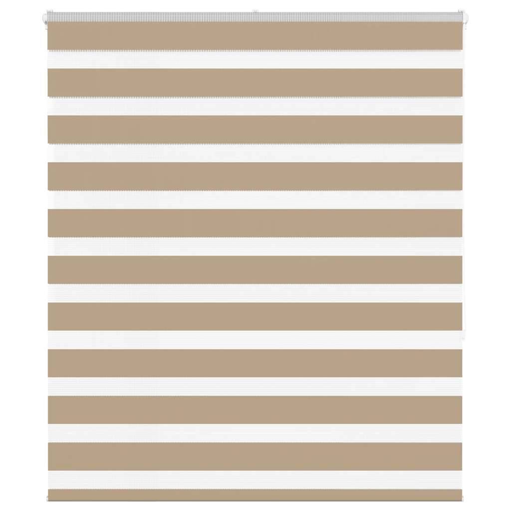 vidaXL Zebrarollo Sandbraun 125x150 cm Stoffbreite 120,9 cm Polyester
