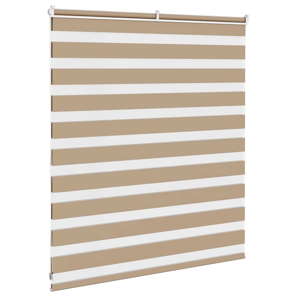 vidaXL Zebrarollo Sandbraun 120x100 cm Stoffbreite 115,9 cm Polyester