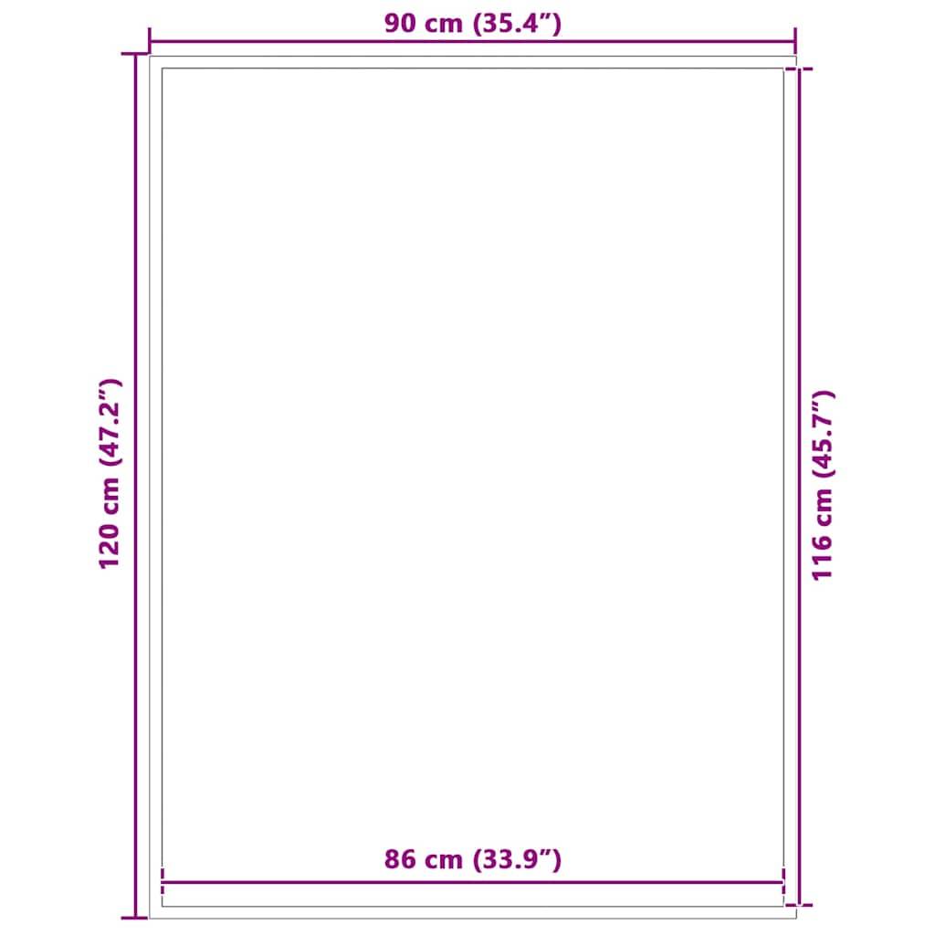 vidaXL Fußmatte Blau 90x120 cm