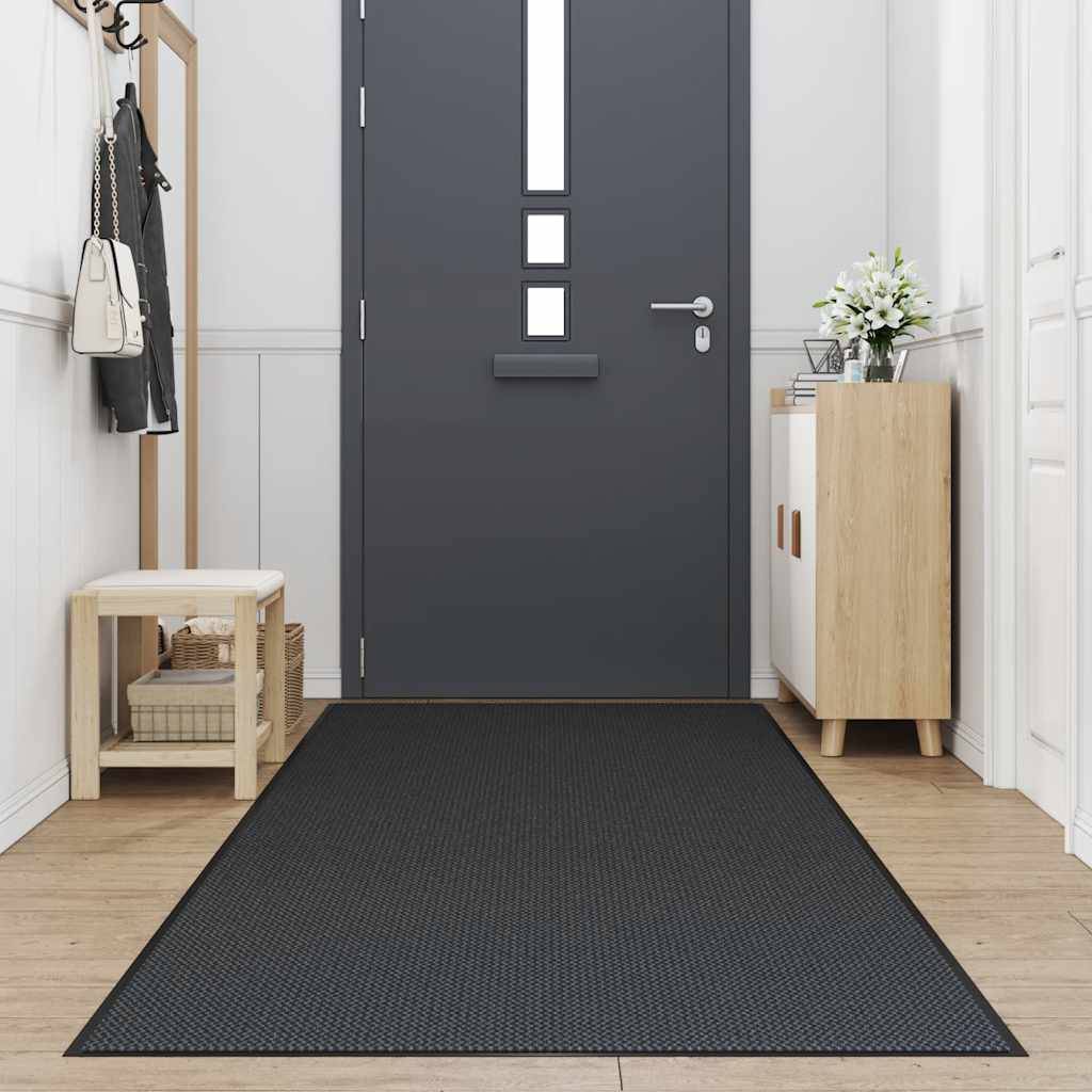 vidaXL Fußmatte Schwarz 115x500 cm