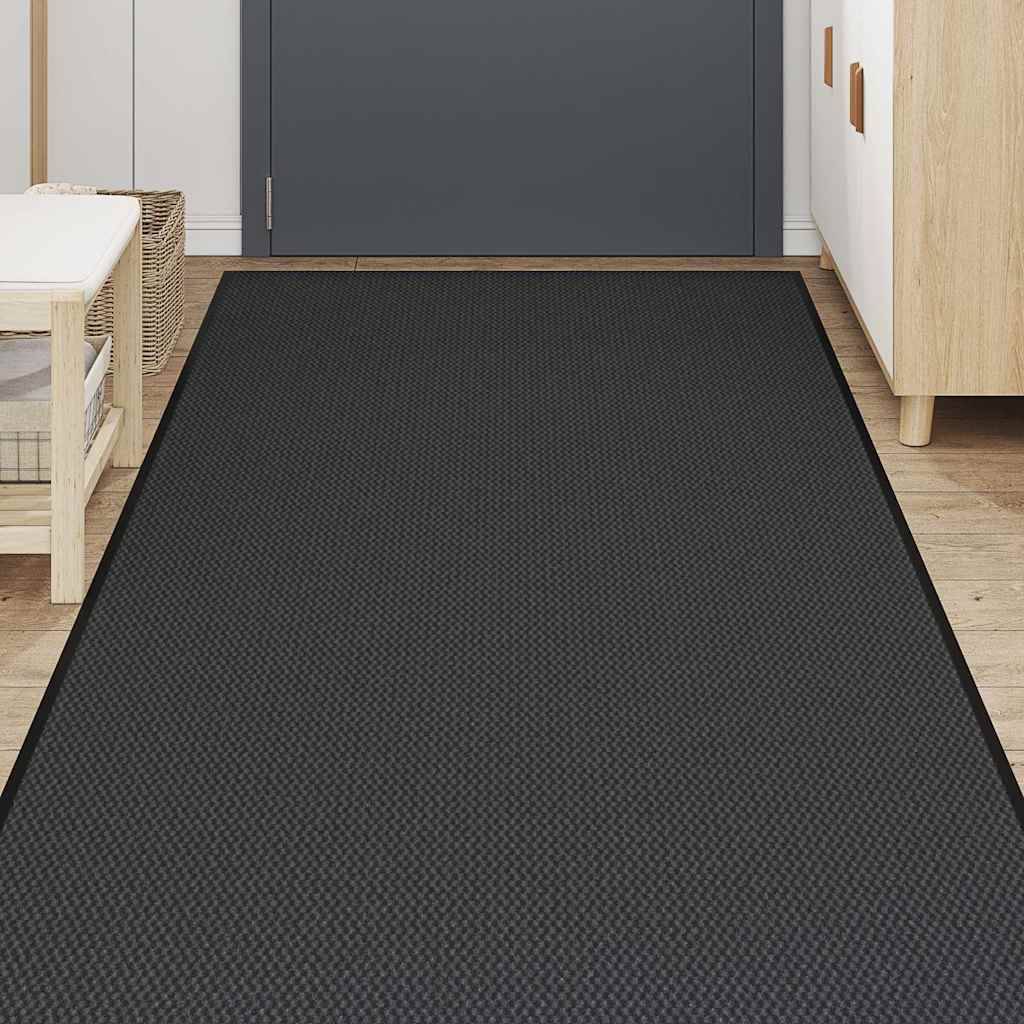 vidaXL Fußmatte Schwarz 115x500 cm