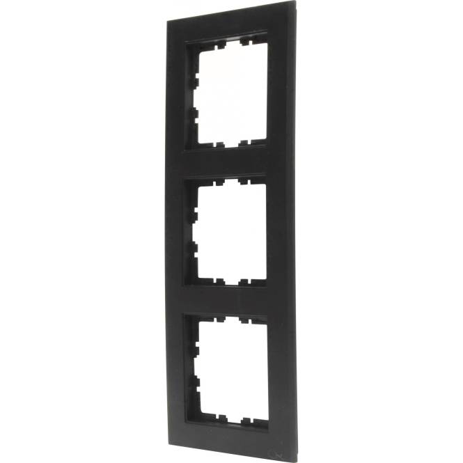 Kopp HK07-Abdeckrahmen 3-fach 402750000 Farbe:schwarz matt Install.Baumaterial Schaltermat/Geb.Steu
