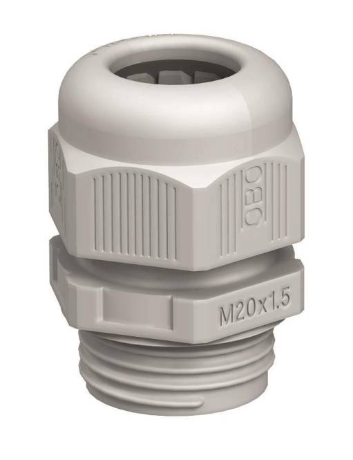 OBO V-TEC VM20 SGR Kabelverschraubung vollmetrisch M20 PA silbergrau 2022847 (Inhalt 50 Stück)